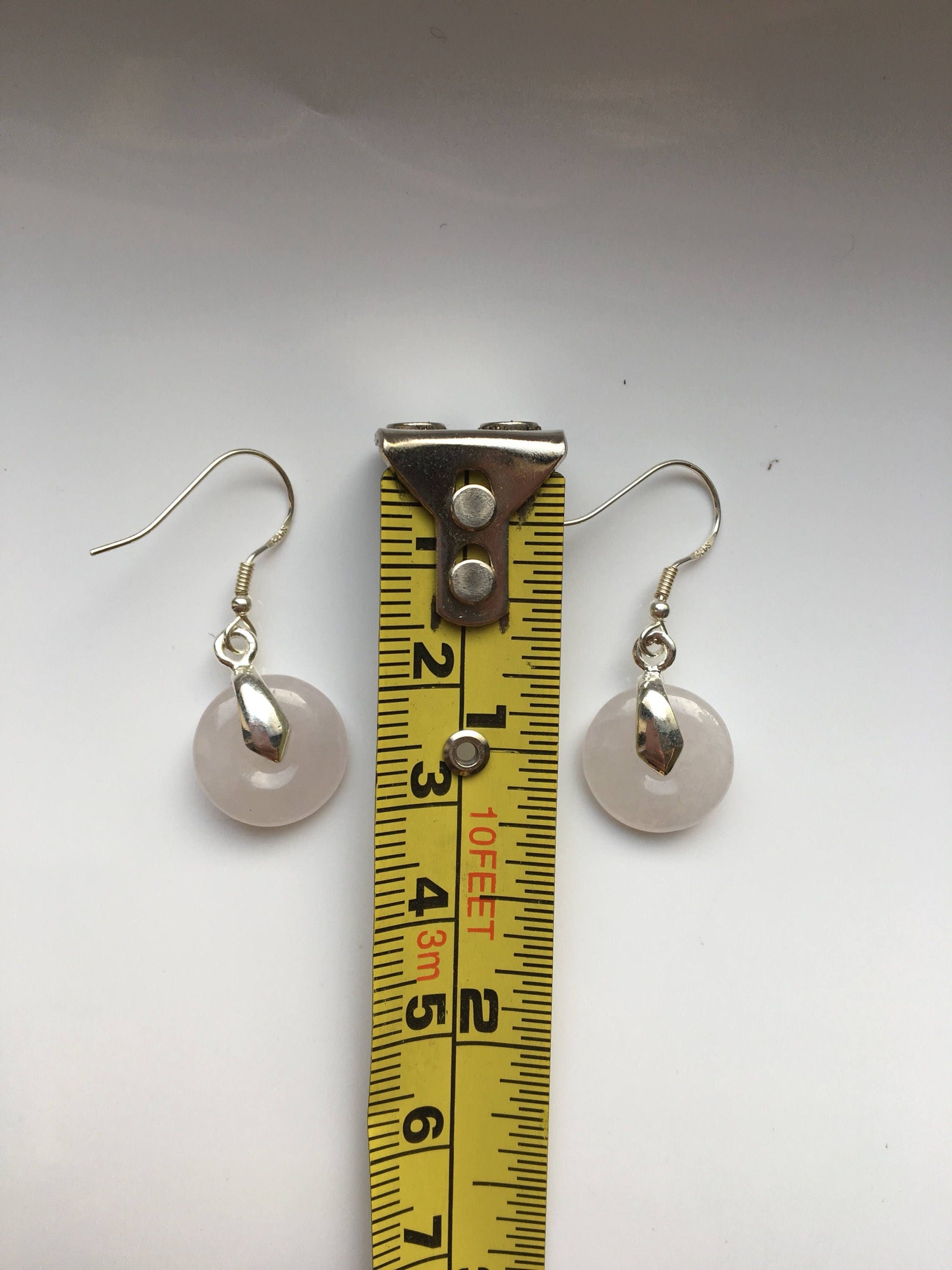 White Jade Circle Earrings.Sterling Silver Round Earrings.Jade Hanging Earrings.Jade Donut Earrings.Silver Jade Earrings.Natural Jade