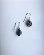 Vintage Spitze Rubin Tropfen Ohrringe.925 Sterling Silber Schmuck.Rote Edelstein Tropfen Ohrringe.Hängende Kristall Ohrringe.Roter Zirkon Brautjungfern