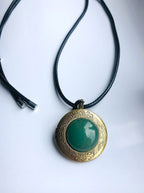 Titanium Steel Men's Necklace.Green Jade Pendant for Men.Picture frame photo locket pendant.Long Real Nephrite Jade Jewelry.Gift for him