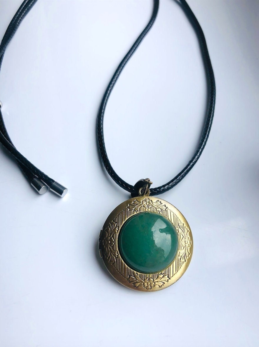 Titanium Steel Men's Necklace.Green Jade Pendant for Men.Picture frame photo locket pendant.Long Real Nephrite Jade Jewelry.Gift for him