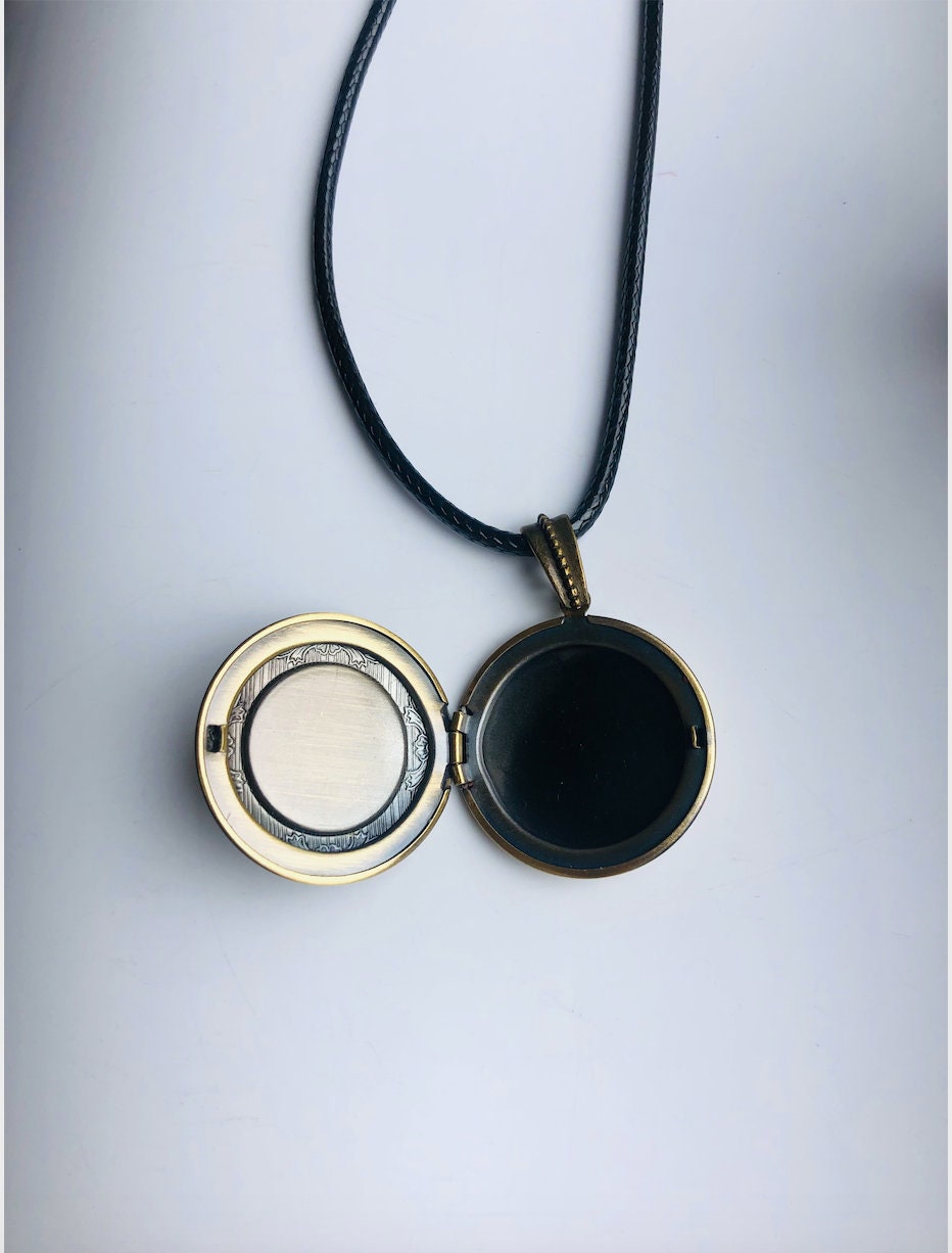 Titanium Steel Men's Necklace.Green Jade Pendant for Men.Picture frame photo locket pendant.Long Real Nephrite Jade Jewelry.Gift for him