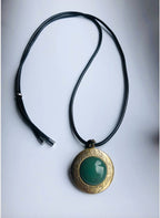Titanium Steel Men's Necklace.Green Jade Pendant for Men.Picture frame photo locket pendant.Long Real Nephrite Jade Jewelry.Gift for him