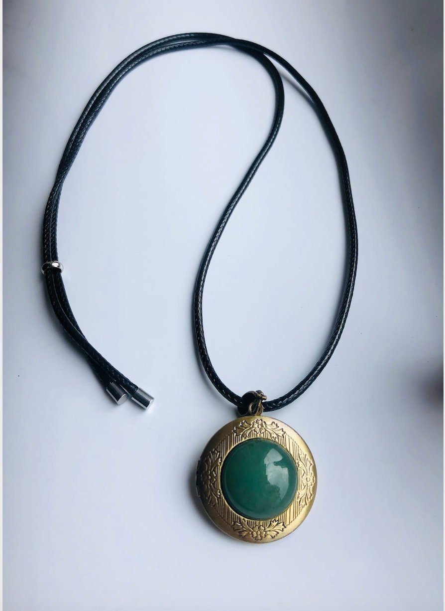Titanium Steel Men's Necklace.Green Jade Pendant for Men.Picture frame photo locket pendant.Long Real Nephrite Jade Jewelry.Gift for him