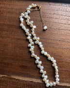 14 gold filled Irregular natural pearls beads necklace - Adjustable Baroque Freshwater Pearl Necklace | Wedding bride Jewelry