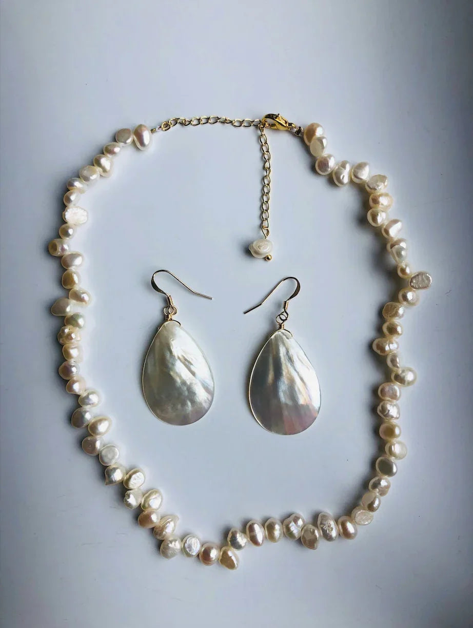 14 gold filled Irregular natural pearls beads necklace - Adjustable Baroque Freshwater Pearl Necklace | Wedding bride Jewelry
