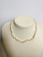 14 gold filled Irregular natural pearls beads necklace - Adjustable Baroque Freshwater Pearl Necklace | Wedding bride Jewelry