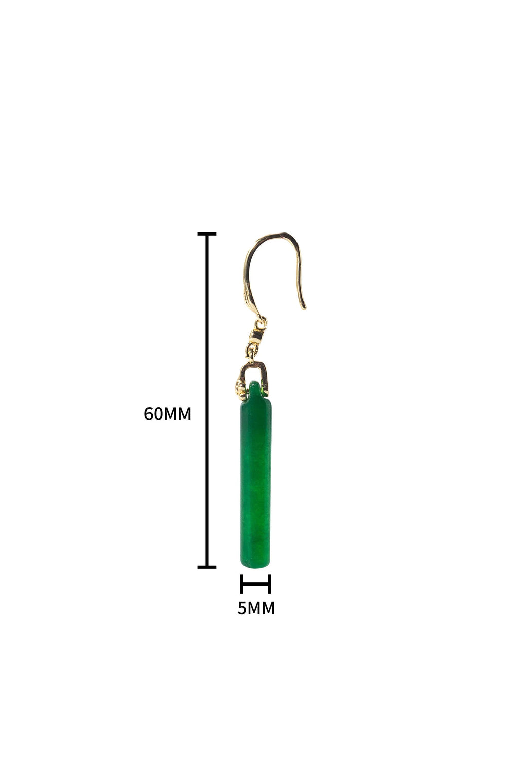 Lange grüne Jade-Ohrringe.Elegante Jade-Ohrringe.Handgefertigte Gold-Jade-Ohrringe.Hängende echte Jade-Ohrringe.Chinesischer Jade-Smaragd