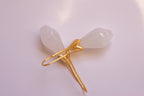Gold Tropfen Weiße Jade Blumen Ohrringe.Hängende Jade Ohrringe.Jade Tropfen Tulpen Ohrringe.Eleganter echter Jade Schmuck.Jade Ohrhänger.Geschenk
