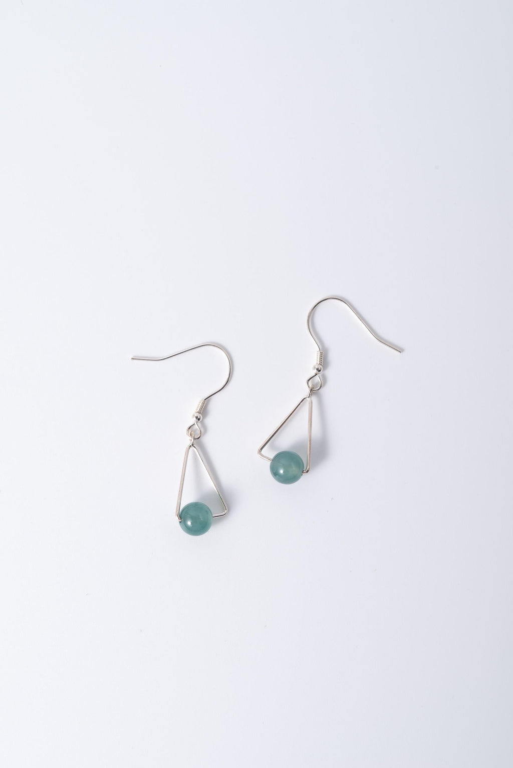 Jade Teardrop Earrings.Green Teardrop Earrings.Silver Teardrop Earrings.Simple Green Jade Jewelry.Jade Drop earring.Dangle.Free Shipping