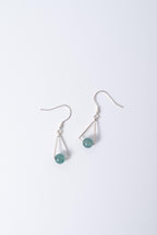 Jade Teardrop Earrings.Green Teardrop Earrings.Silver Teardrop Earrings.Simple Green Jade Jewelry.Jade Drop earring.Dangle.Free Shipping