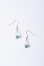 Jade Teardrop Earrings.Green Teardrop Earrings.Silver Teardrop Earrings.Simple Green Jade Jewelry.Jade Drop earring.Dangle.Free Shipping