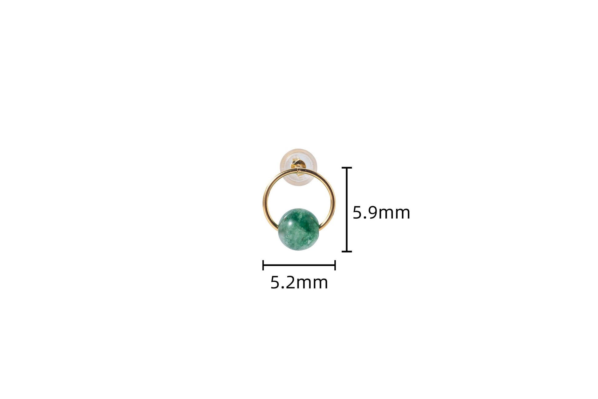 Minimalistic gold & green jade studs.Modern Gold Circle Earrings.Jade dot Stud earrings.Small Jade jewelry.Jade Beads Jewelry.Gemstone Stud.
