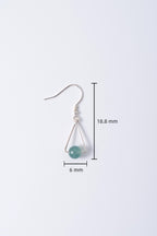 Jade Teardrop Earrings.Green Teardrop Earrings.Silver Teardrop Earrings.Simple Green Jade Jewelry.Jade Drop earring.Dangle.Free Shipping