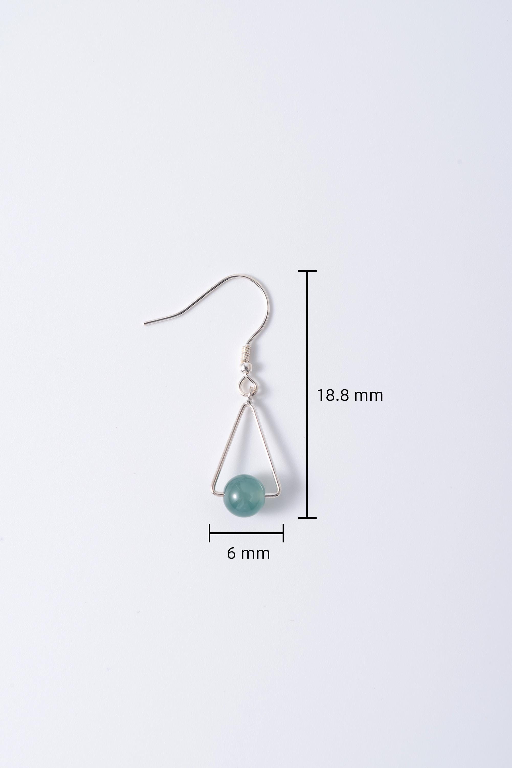Jade Teardrop Earrings.Green Teardrop Earrings.Silver Teardrop Earrings.Simple Green Jade Jewelry.Jade Drop earring.Dangle.Free Shipping