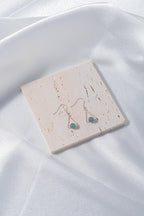 Jade Teardrop Earrings.Green Teardrop Earrings.Silver Teardrop Earrings.Simple Green Jade Jewelry.Jade Drop earring.Dangle.Free Shipping